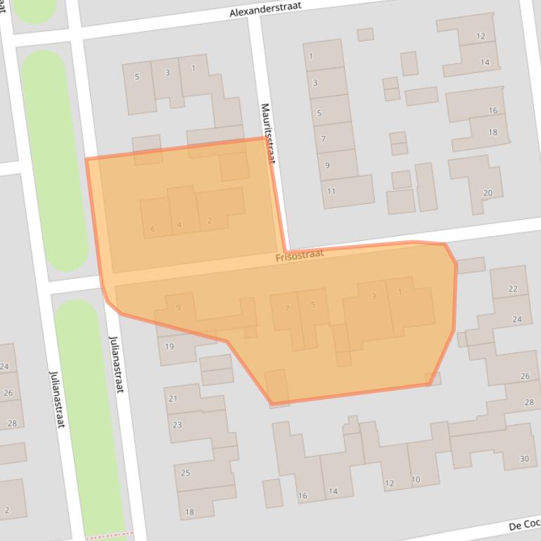 Kaart van postcodegebied 5864AV.