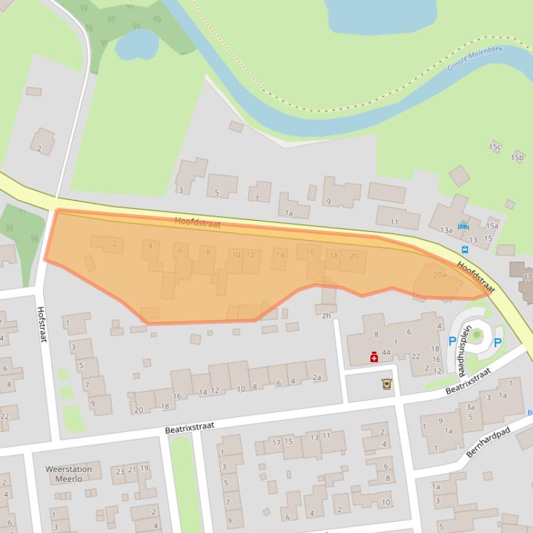 Kaart van postcodegebied 5864BE.