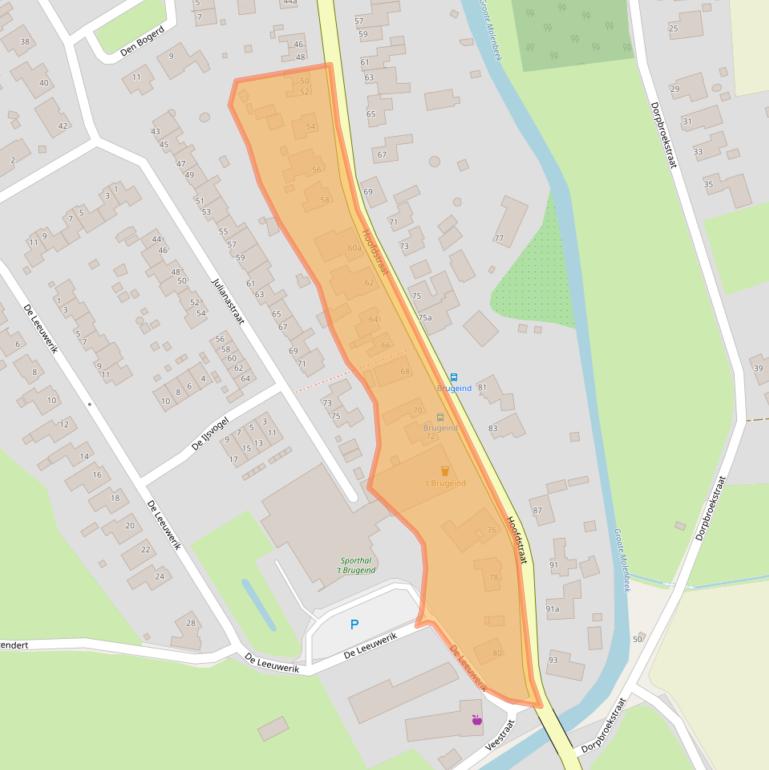 Kaart van postcodegebied 5864BH.