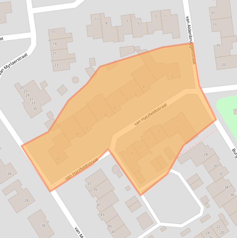 Kaart van postcodegebied 5864BR.