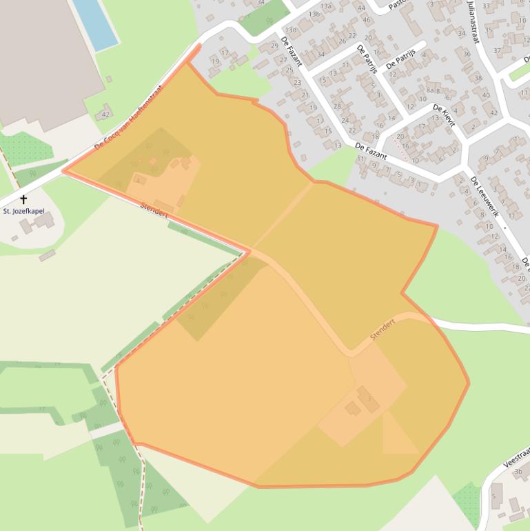 Kaart van postcodegebied 5864CA.
