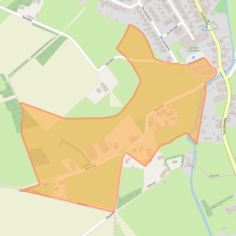 Kaart van postcodegebied 5864CD.