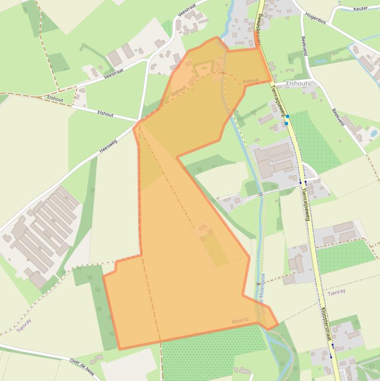 Kaart van postcodegebied 5864CG.