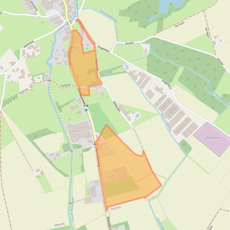 Kaart van postcodegebied 5864CH.