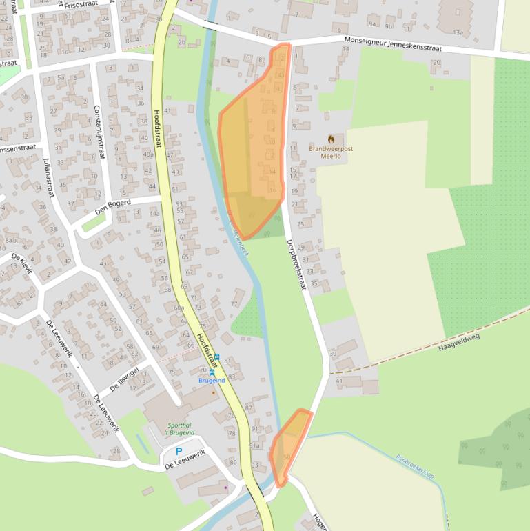 Kaart van postcodegebied 5864CR.