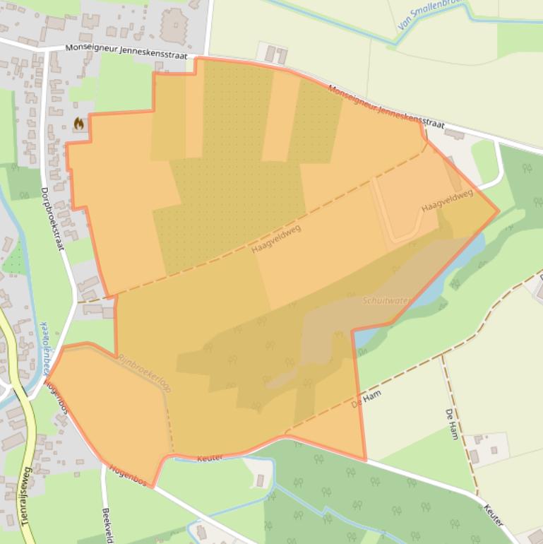 Kaart van postcodegebied 5864DB.