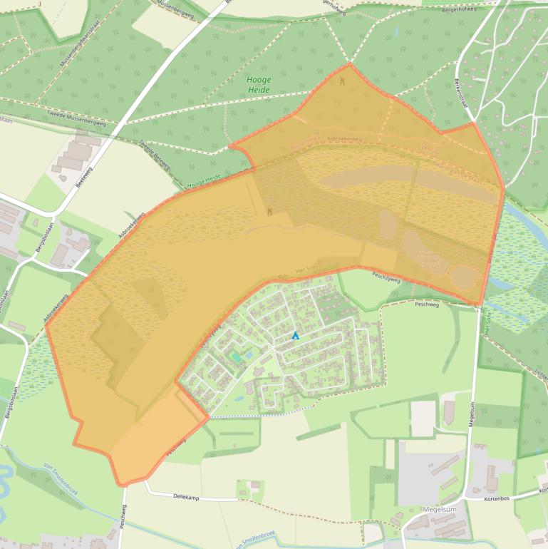 Kaart van postcodegebied 5864EG.