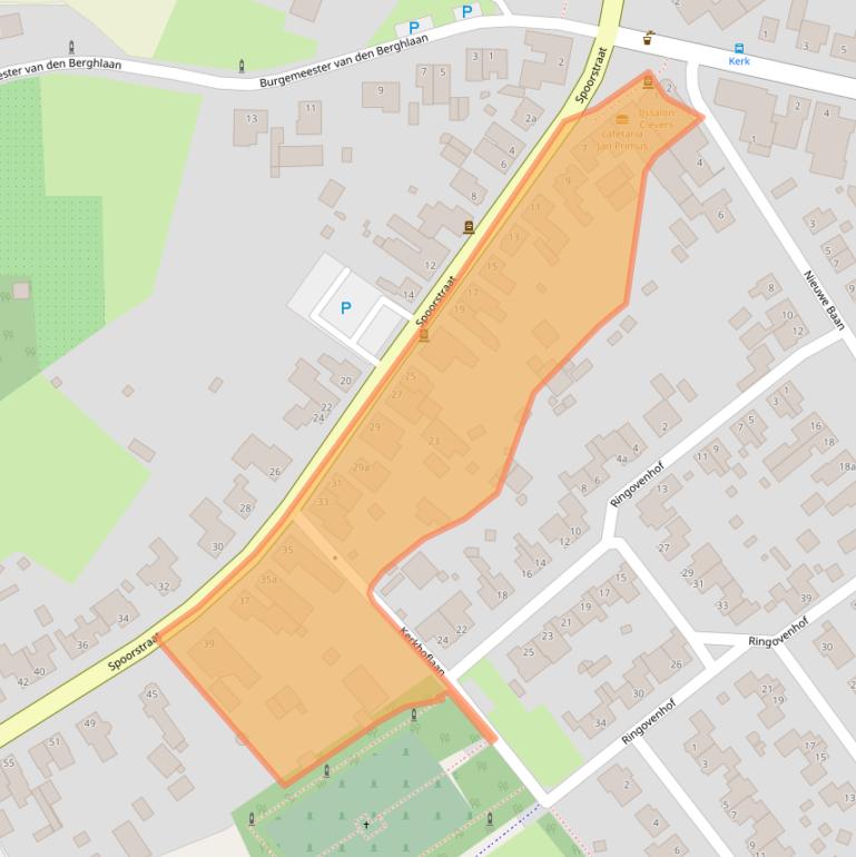 Kaart van postcodegebied 5865AE.