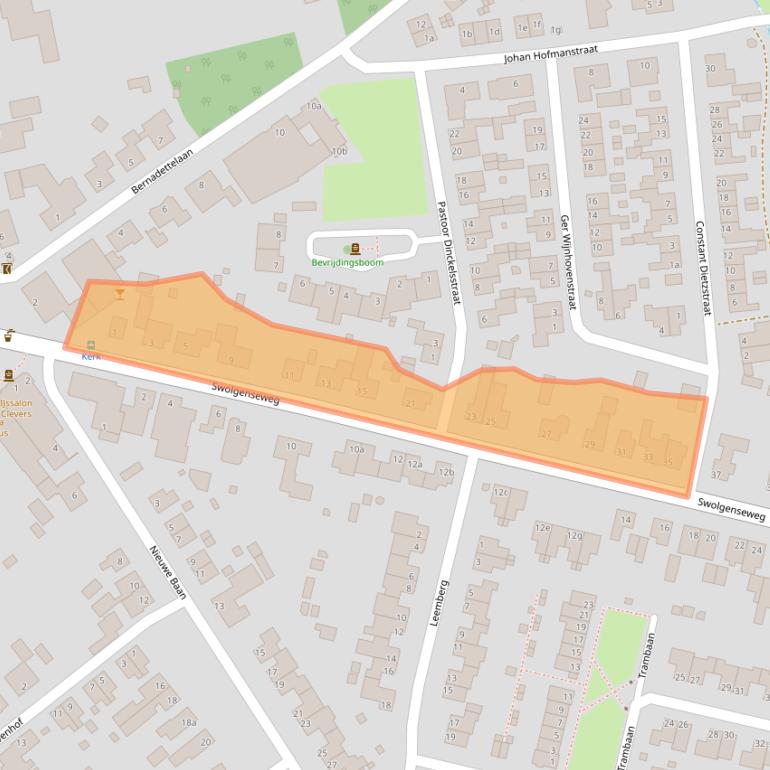 Kaart van postcodegebied 5865AV.