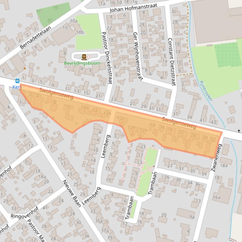 Kaart van postcodegebied 5865AX.