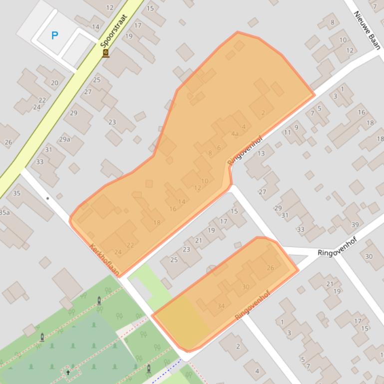 Kaart van postcodegebied 5865BM.