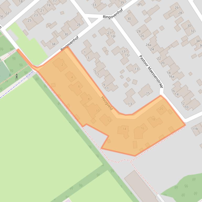 Kaart van postcodegebied 5865BT.