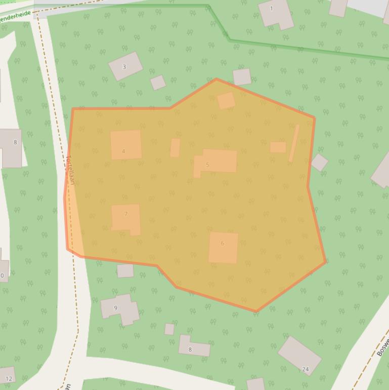 Kaart van postcodegebied 5866AG.