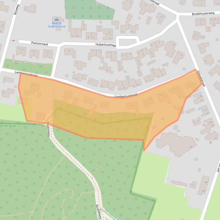 Kaart van postcodegebied 5866AN.