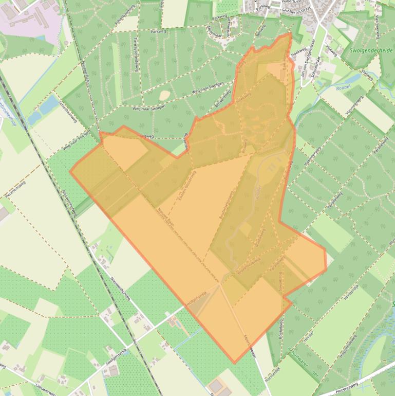 Kaart van postcodegebied 5866AP.