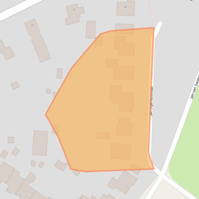 Kaart van postcodegebied 5866AR.