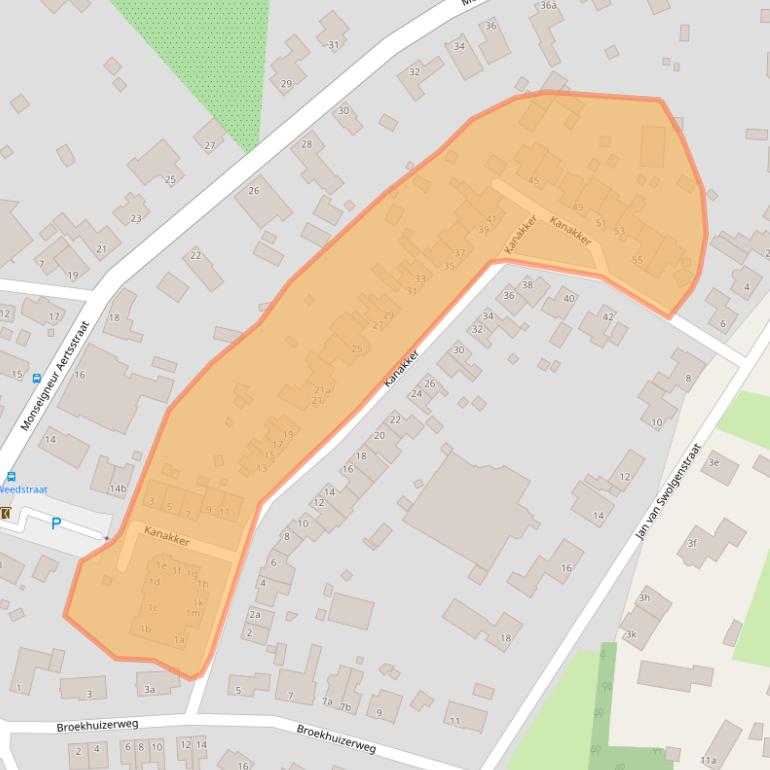 Kaart van postcodegebied 5866BD.