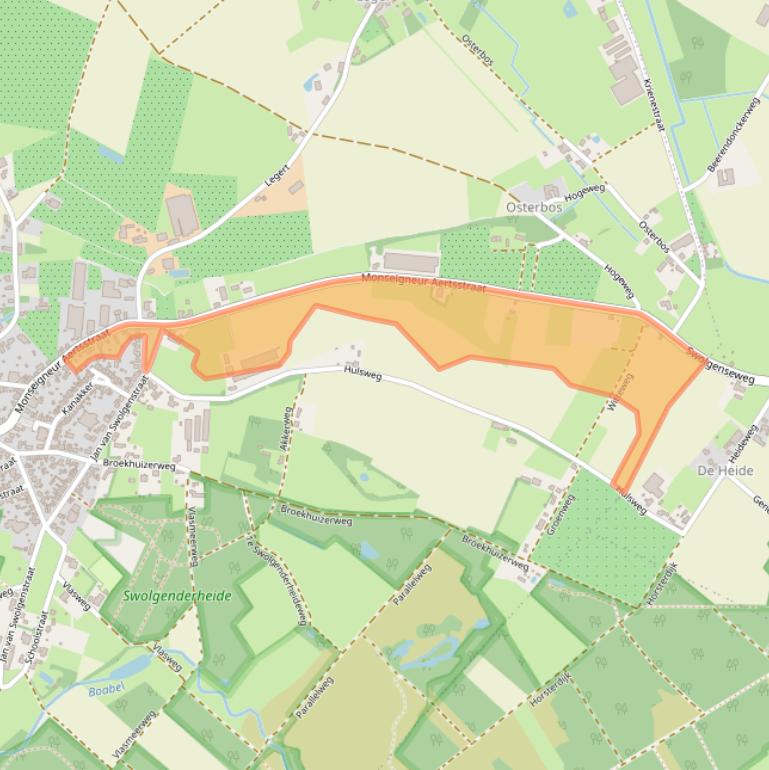 Kaart van postcodegebied 5866BJ.