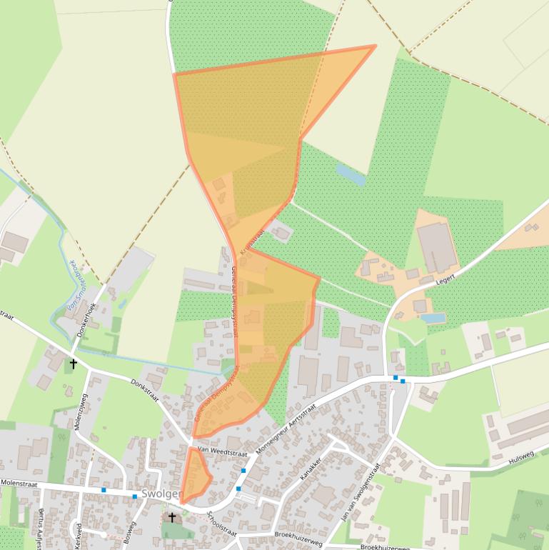 Kaart van postcodegebied 5866BN.