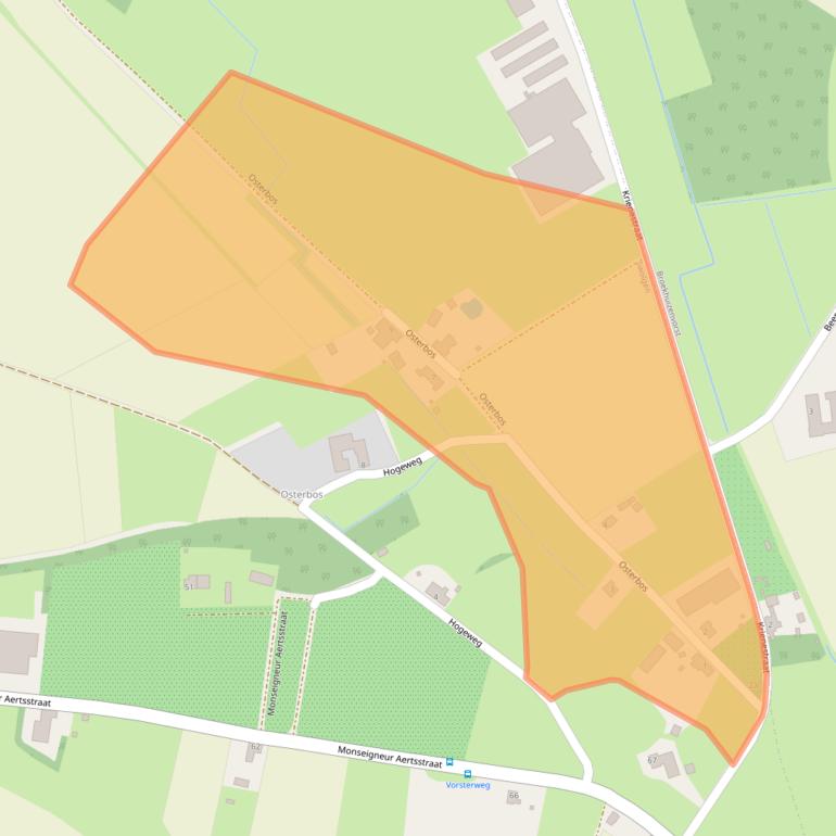 Kaart van postcodegebied 5866CH.