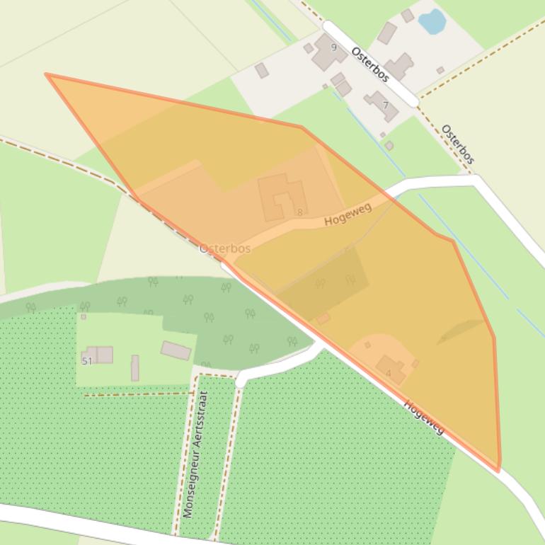 Kaart van postcodegebied 5866CJ.