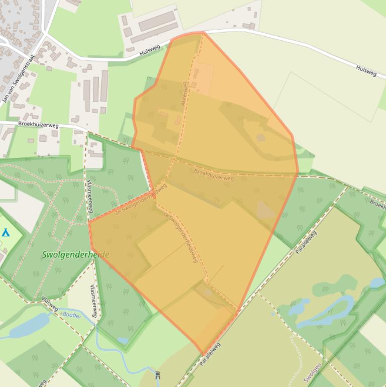Kaart van postcodegebied 5866CM.