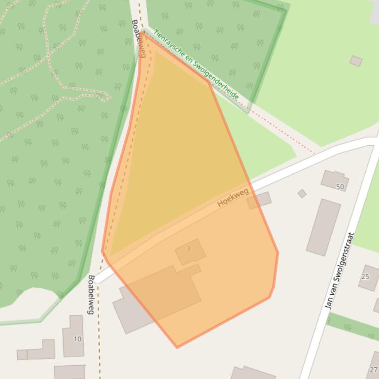 Kaart van postcodegebied 5866CN.