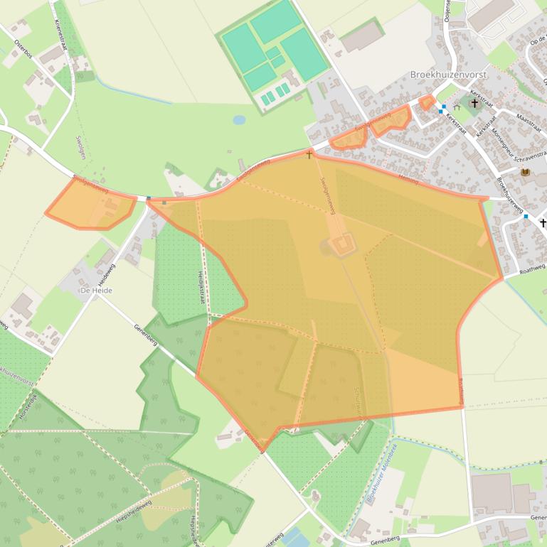 Kaart van postcodegebied 5871AK.