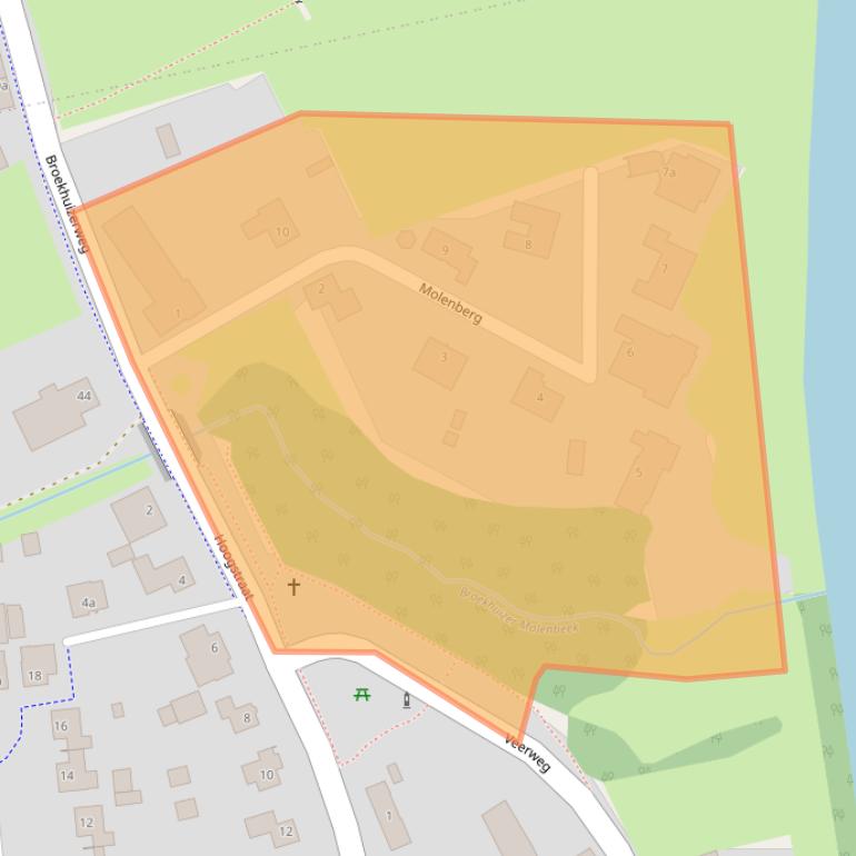 Kaart van postcodegebied 5872AJ.