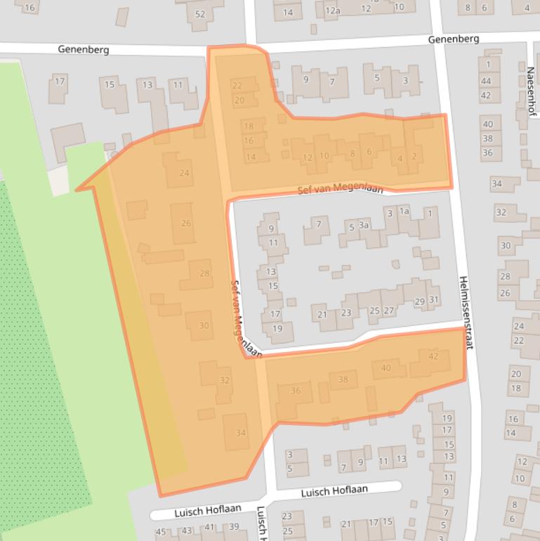 Kaart van postcodegebied 5872AW.