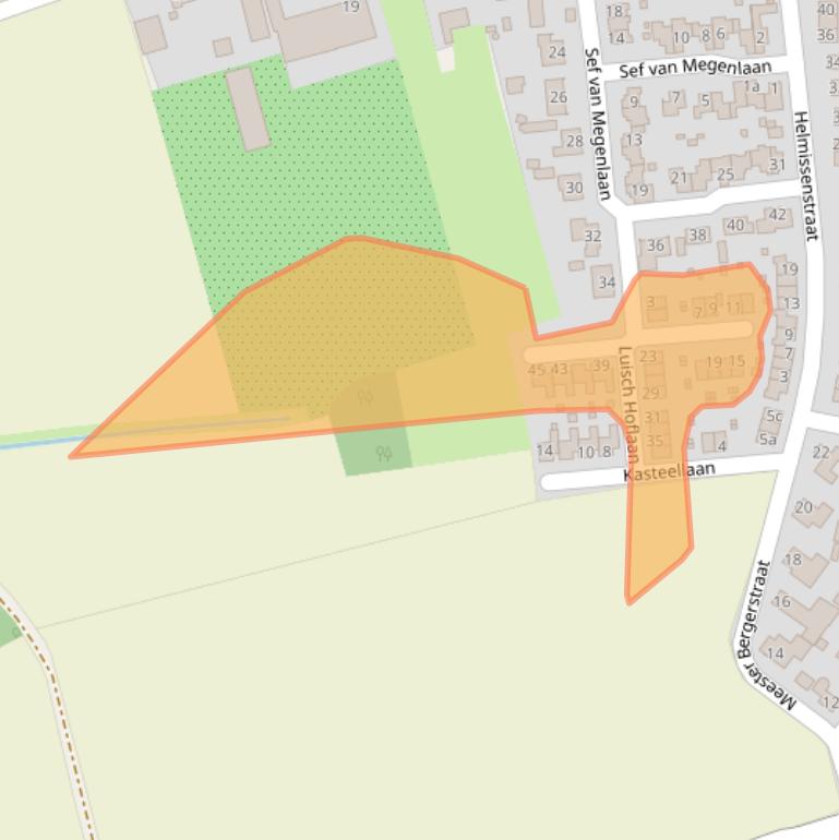 Kaart van postcodegebied 5872BB.
