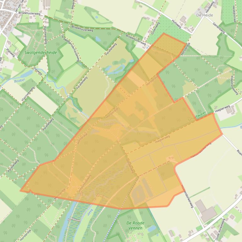 Kaart van postcodegebied 5872CA.