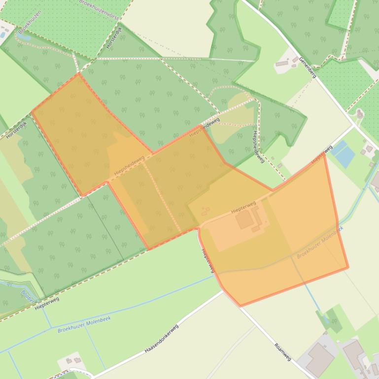 Kaart van postcodegebied 5872CB.