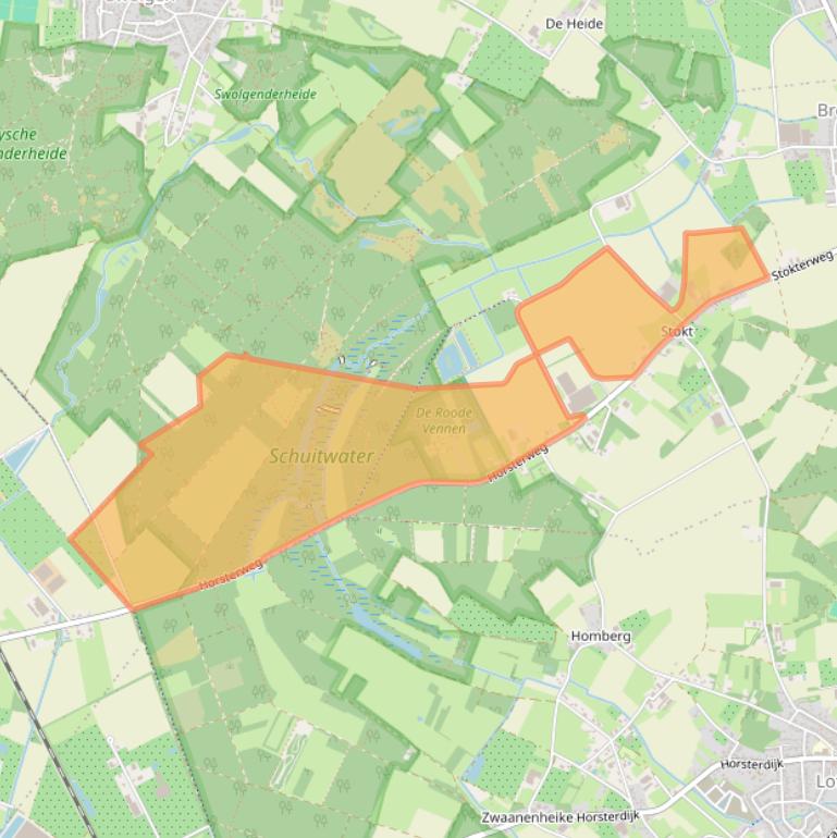 Kaart van postcodegebied 5872CD.