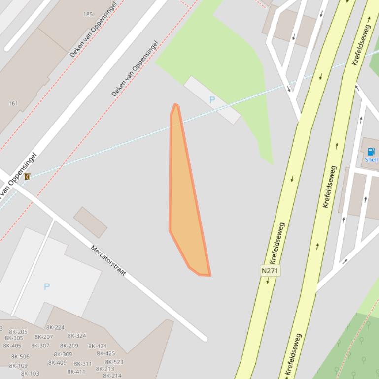 Kaart van postcodegebied 5911AE.