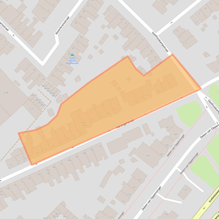 Kaart van postcodegebied 5911AK.