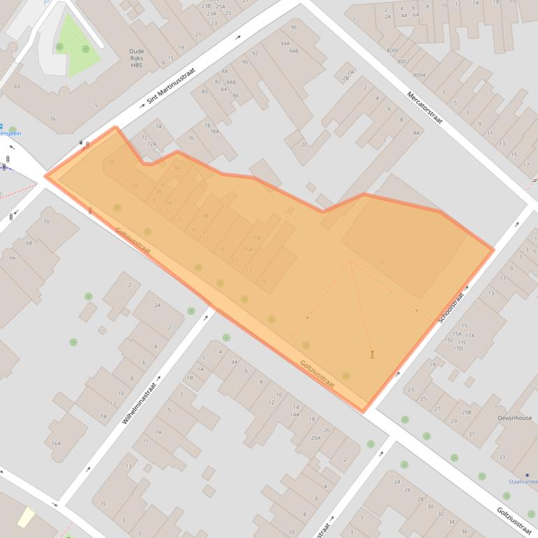 Kaart van postcodegebied 5911AS.