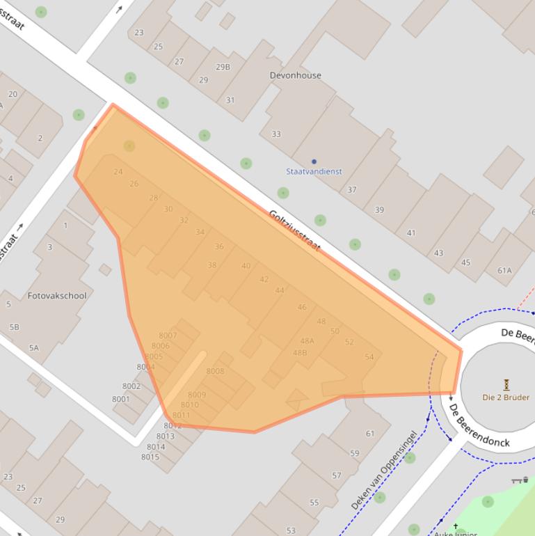 Kaart van postcodegebied 5911AW.