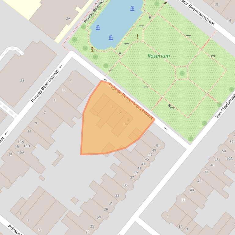 Kaart van postcodegebied 5911BC.