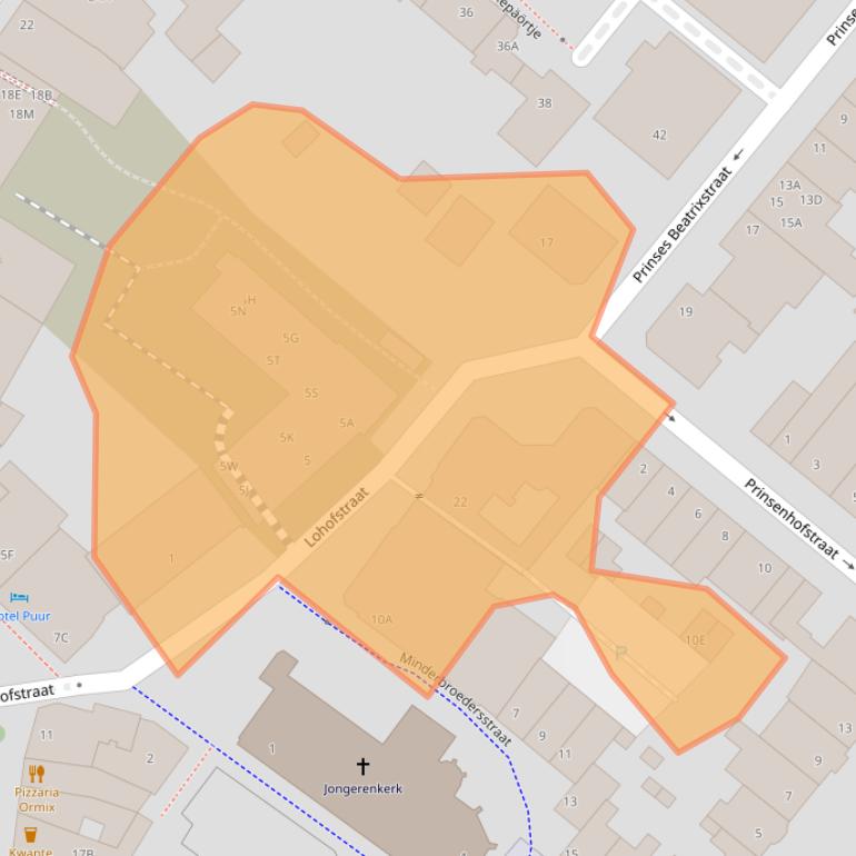 Kaart van postcodegebied 5911BN.