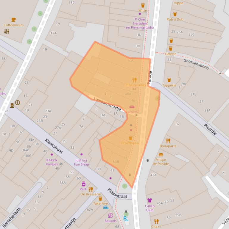 Kaart van postcodegebied 5911CD.