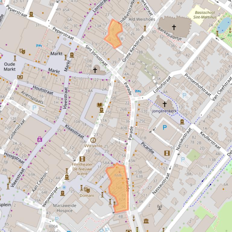 Kaart van postcodegebied 5911CE.