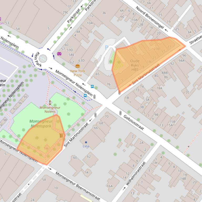 Kaart van postcodegebied 5911CJ.