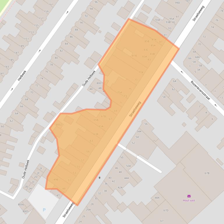 Kaart van postcodegebied 5911CM.