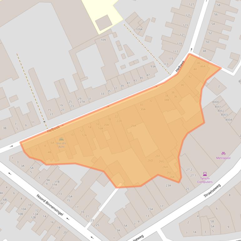 Kaart van postcodegebied 5911CX.