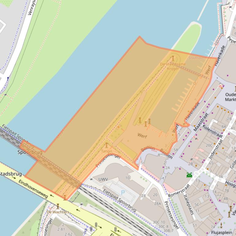 Kaart van postcodegebied 5911DK.