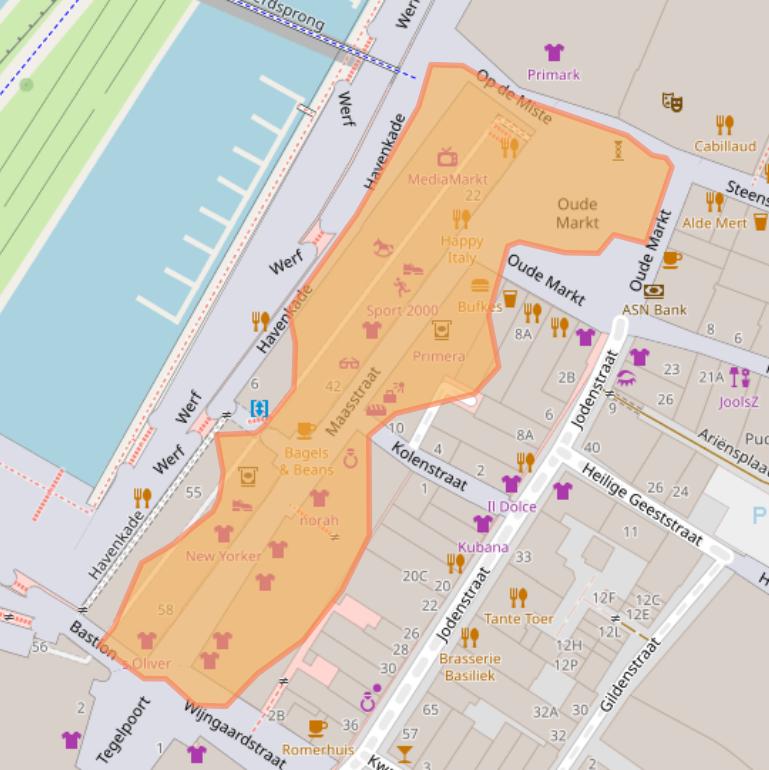 Kaart van postcodegebied 5911DP.