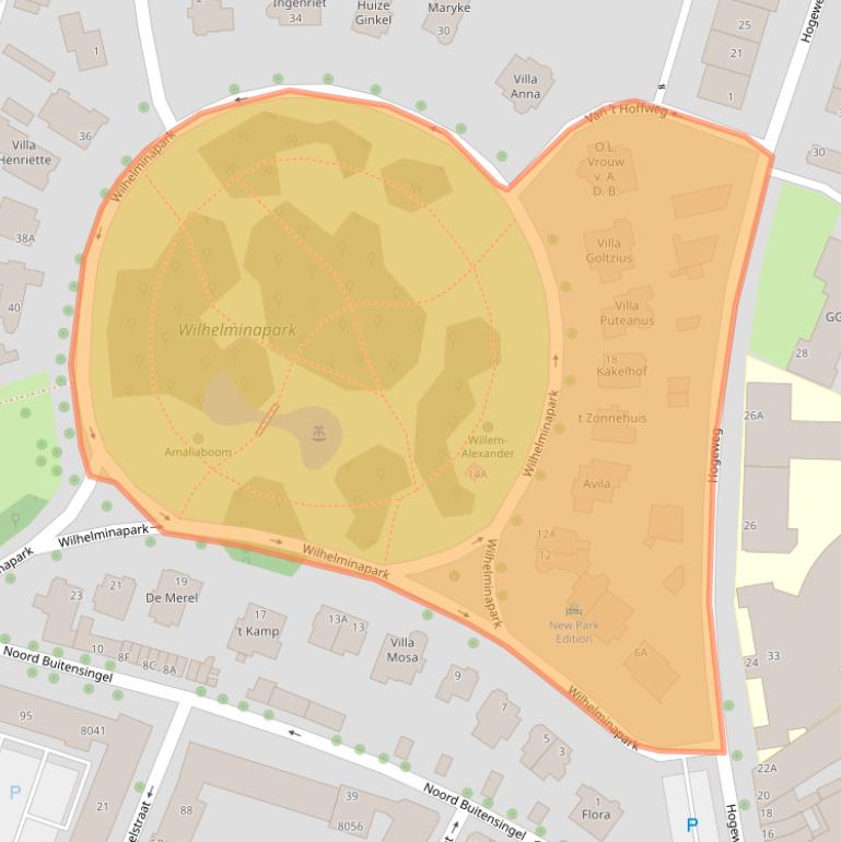 Kaart van postcodegebied 5911ED.