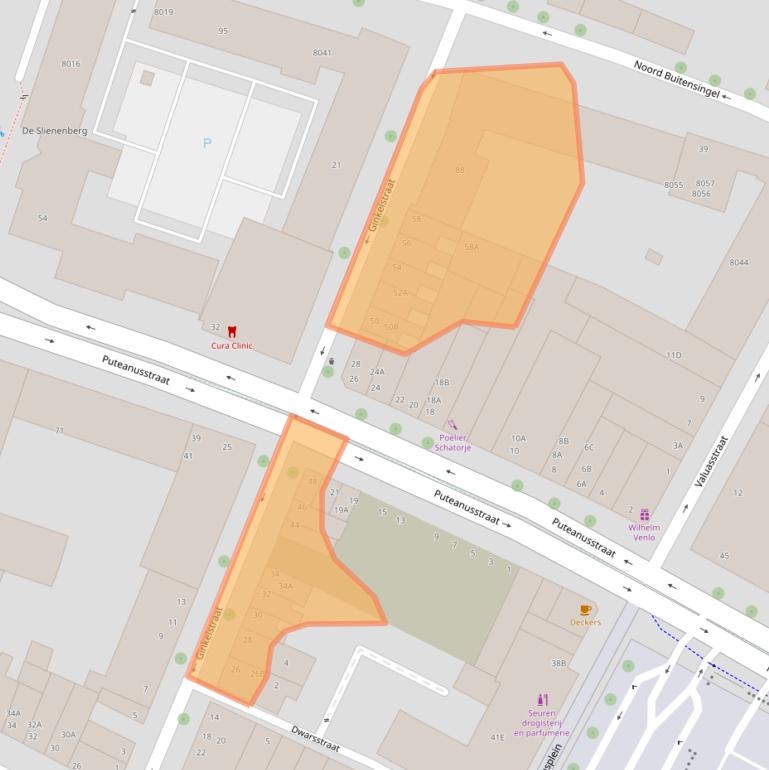 Kaart van postcodegebied 5911ES.