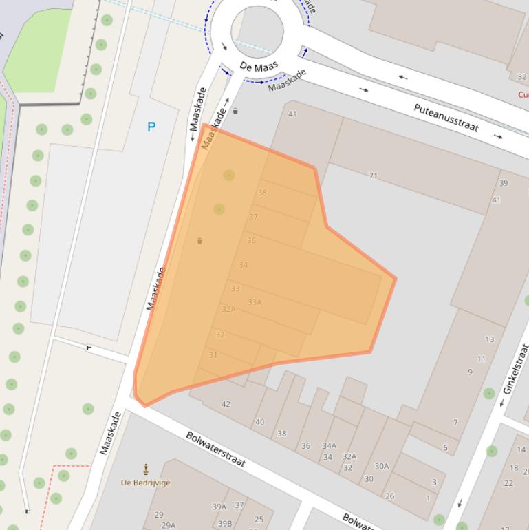 Kaart van postcodegebied 5911EX.